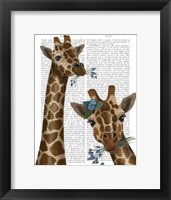Chewing Giraffe Duo Fine Art Print