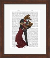 Foxes Romantic Dancers Fine Art Print
