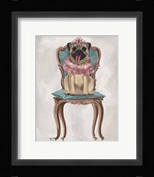 Pug Princess on Chair Fine Art Print