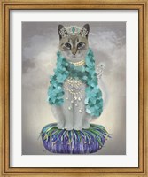 Grey Cat With Bells, Full Fine Art Print