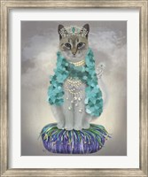 Grey Cat With Bells, Full Fine Art Print
