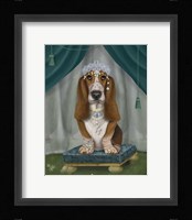 Basset Hound and Tiara Fine Art Print