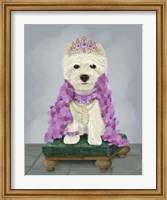 West Highland Terrier with Tiara Fine Art Print