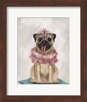 Pug Princess On Cushion Fine Art Print