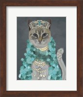 Grey Cat With Bells, Portrait Fine Art Print