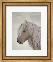 Horse Beige with Ribbons Fine Art Print