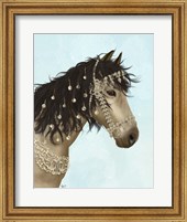 Horse Buckskin with Jewelled Bridle Fine Art Print