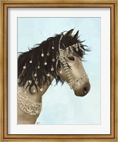 Horse Buckskin with Jewelled Bridle Fine Art Print