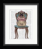 Pug Princess on Chair Fine Art Print