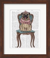 Pug Princess on Chair Fine Art Print