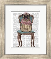 Pug Princess on Chair Fine Art Print