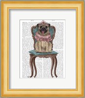 Pug Princess on Chair Fine Art Print