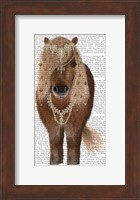 Horse Brown Pony with Bells, Full Fine Art Print
