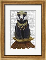 Badger with Tiara, Full Fine Art Print