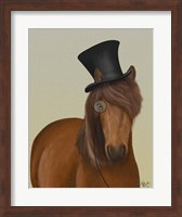 Horse Top Hat and Monocle Fine Art Print