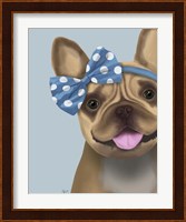 French Bulldog and Blue Bow Fine Art Print