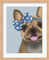 French Bulldog and Blue Bow Fine Art Print