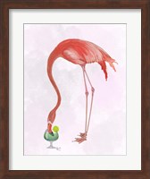 Flamingo and Cocktail 2 Fine Art Print
