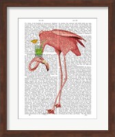 Flamingo and Cocktail 1 Fine Art Print
