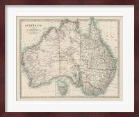 Map of Australia Fine Art Print