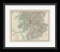 Map of Scotland Fine Art Print