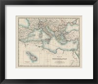 Map of the Mediterranean Fine Art Print
