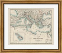 Map of the Mediterranean Fine Art Print