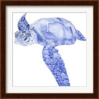 Ultramarine Sea Turtle I Fine Art Print