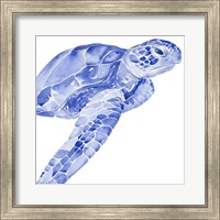 Ultramarine Sea Turtle II Fine Art Print