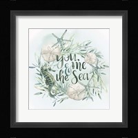 Drawn to the Sea I Framed Print
