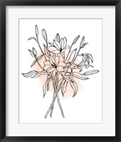 Lilies on Pink II Framed Print