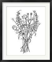 Black & White Bouquet III Fine Art Print