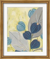 Navy & Citron Floral I Fine Art Print