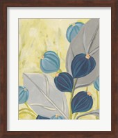 Navy & Citron Floral I Fine Art Print