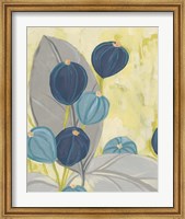 Navy & Citron Floral II Fine Art Print