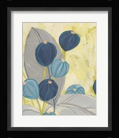 Navy & Citron Floral II Framed Print
