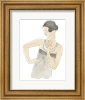 Flapper Fashion Sketches V Fine Art Print