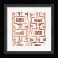 Red Earth Textile V Framed Print