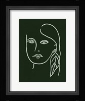 Malachite Portrait I Framed Print