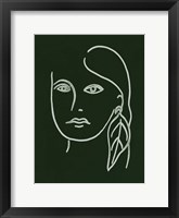 Malachite Portrait I Framed Print