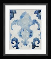 Sapphire Ikat II Framed Print