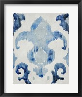 Sapphire Ikat II Framed Print