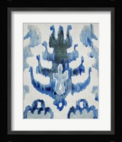 Sapphire Ikat IV Framed Print