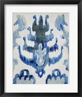 Sapphire Ikat IV Framed Print