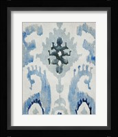 Sapphire Ikat V Framed Print
