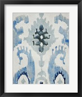 Sapphire Ikat V Framed Print