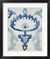 Sapphire Ikat VI Framed Print