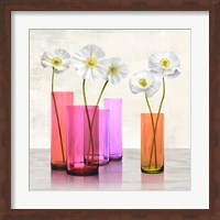 Poppies in crystal vases (Purple I) Fine Art Print