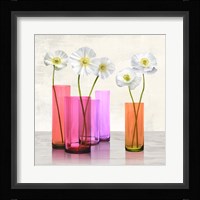 Poppies in crystal vases (Purple I) Fine Art Print