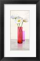 Poppies in crystal vases (Purple II) Fine Art Print